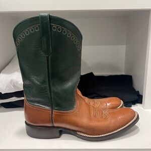 Vintage Rio Of Mercedes Brown Leather Cowboy Boots Men’s Size 11.5AAA NARROW